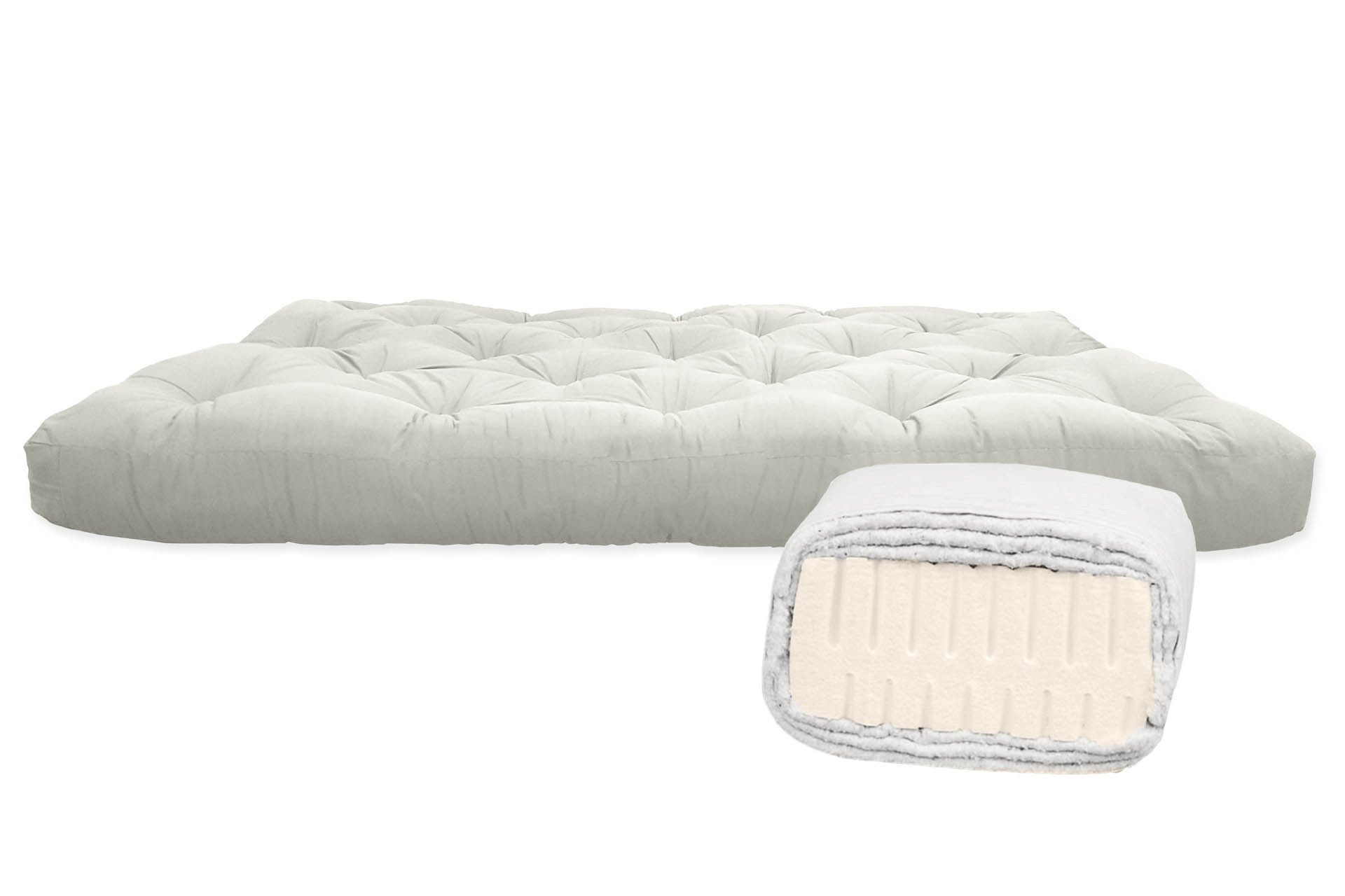 Futón algodón y 15 cm látex, 200x200x19 OUTLET NUEVO por liquidación