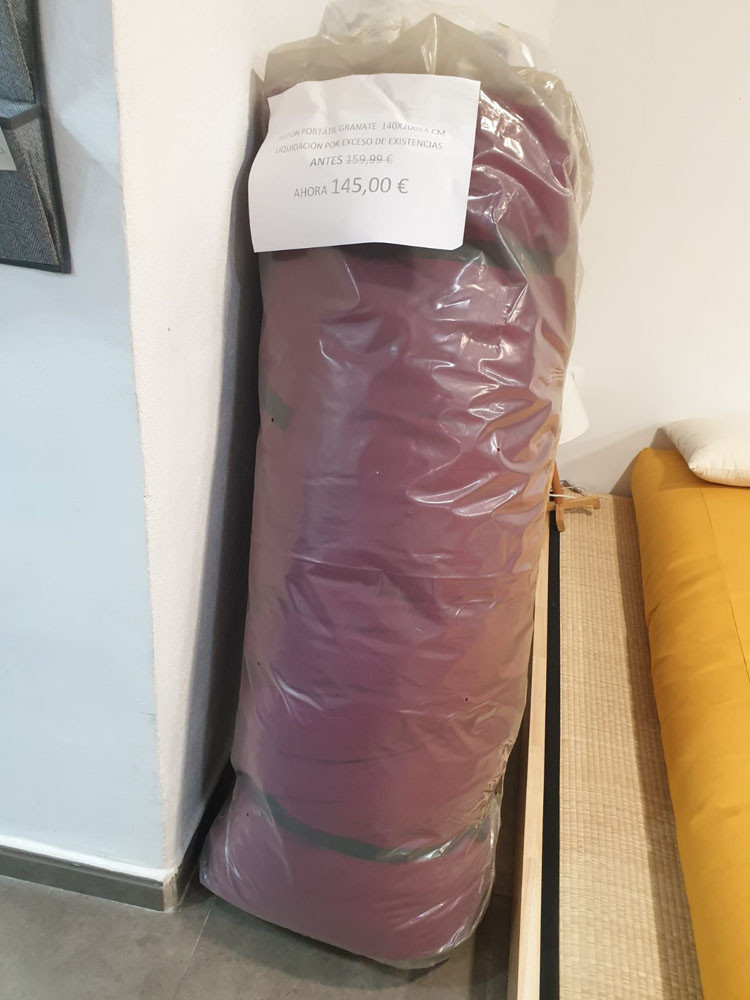 Futón portátil morado, 140x200x4cm OUTLET NUEVO liquidación stocks