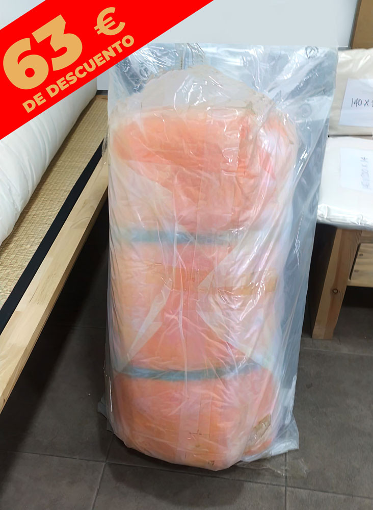 Tatami Plegable combinado con Futón Portátil naranja 80x200 OUTLET NUEVO de exposición