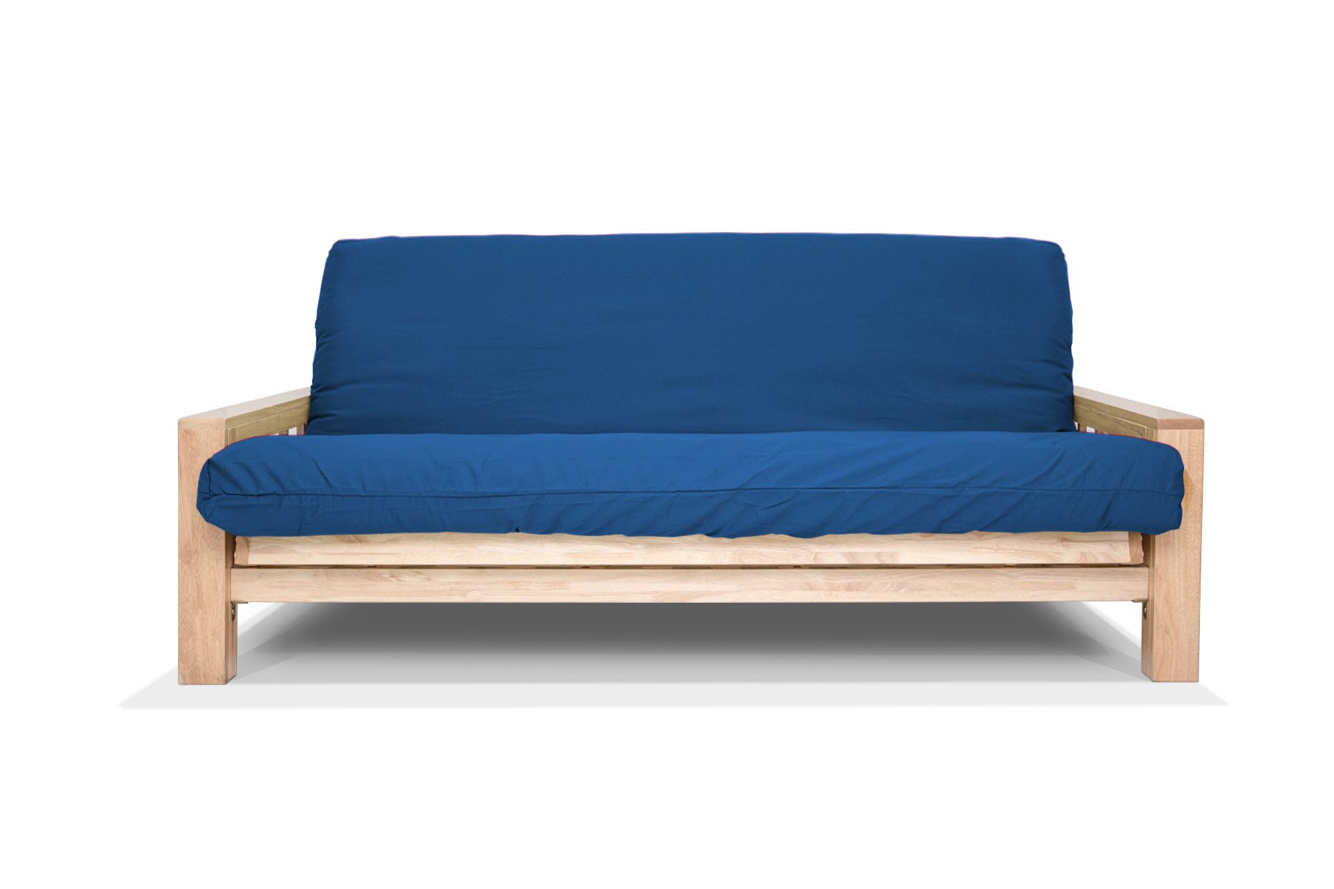 BLACK FRIDAY EN PRODUCTOS DE EXPOSICIÓN: Sofá Cama Vienna con Futón de algodón y lana de 140x200x14 cm y funda azul 