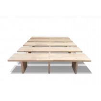 Cama Sumatra de madera maciza natural de 160 x 200 cm OUTLET NUEVA, liquidación stock