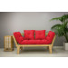 Sofá Cama Sésamo con futón rojo