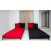 Tatami Sofá con futones de colores