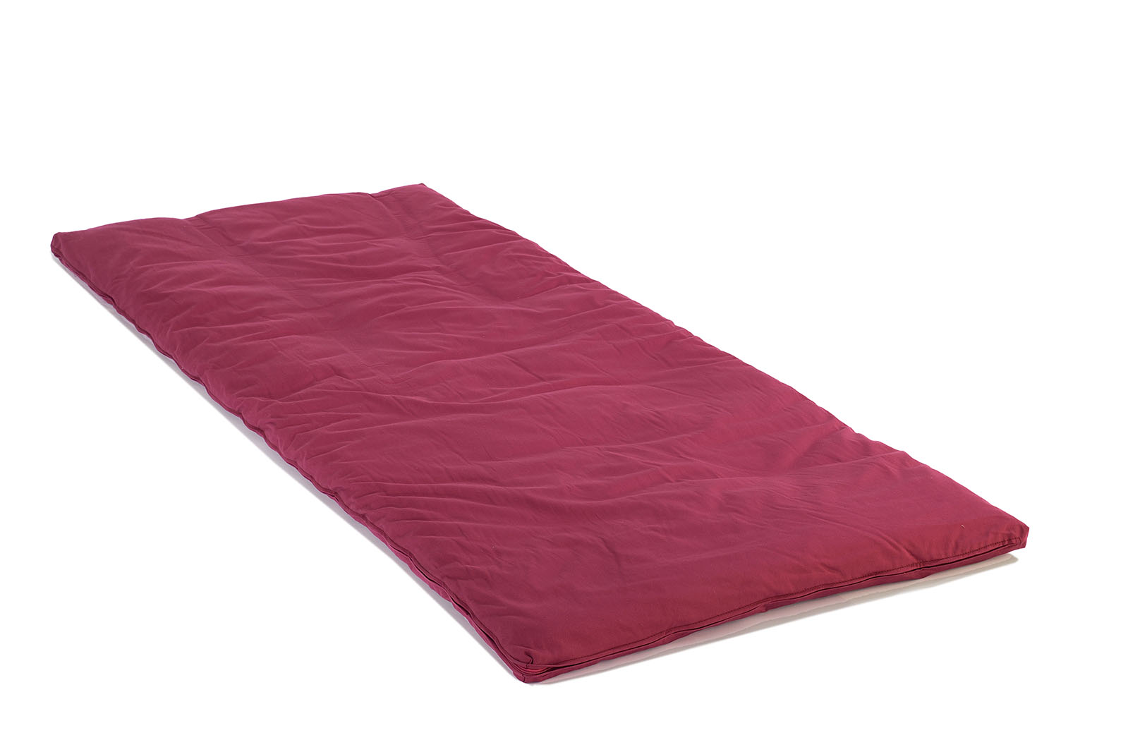 Futón portátil de una plaza, ligero y enrollable, ideal para yoga, meditación o viajes. Fabricado con algodón ecológico, incluye funda protectora y cinta de transporte.