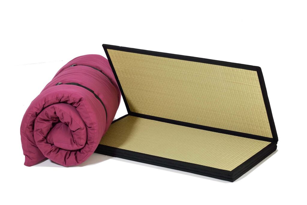 Pack de tatami plegable y futón portátil de algodón, ideal para descansar en cualquier lugar. Incluye bolsa de transporte, funda y cinta ajustable.