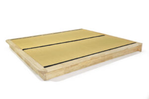 Base para tatami Provence de madera maciza ecológica. Diseño japonés minimalista, sin barniz. Ideal para colchones o futones. Compatible con tatamis japoneses.