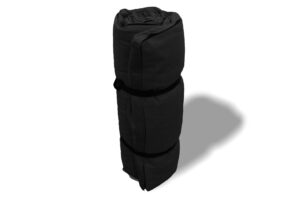 Futón portátil de una plaza, ligero y enrollable, ideal para yoga, meditación o viajes. Fabricado con algodón ecológico, incluye funda protectora y cinta de transporte.
