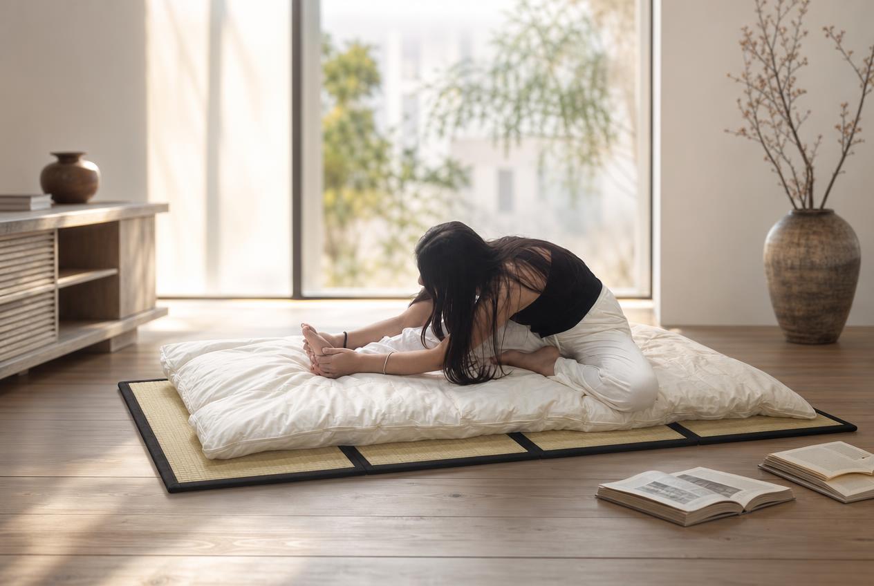Tatami plegable y futón portátil - Imagen 14