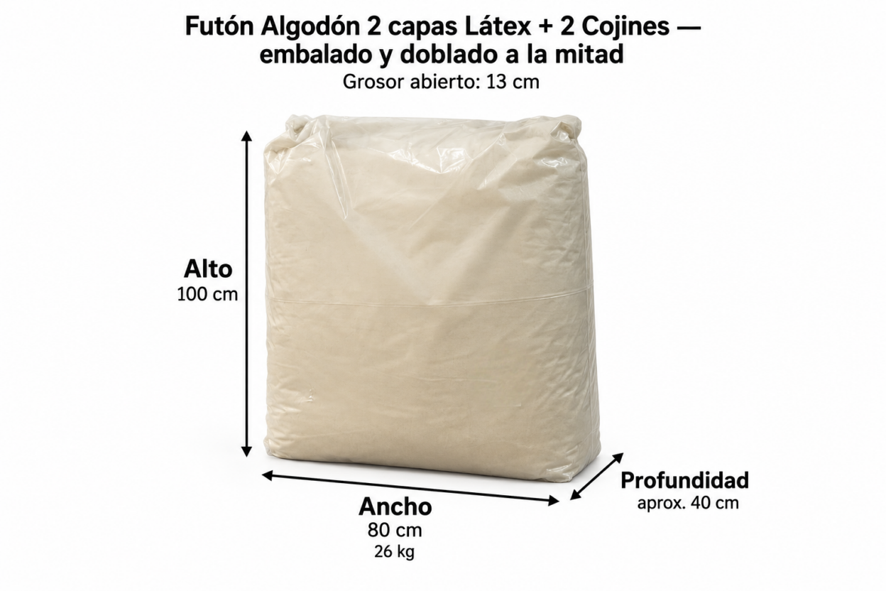 Futón con dos capas de látex - Imagen 10