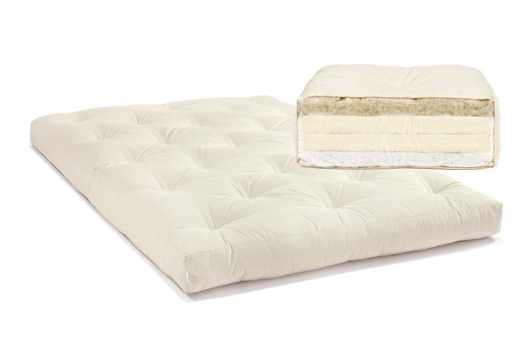 Futón DUO de lana, latex y algodon