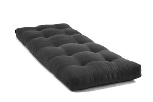 Futón de algodón Negro 80x200x13 cm + Funda Roja + 2 cojines con funda Roja 50x50cm OUTLET - Producto NUEVO por cierre de almacén, CÓMPRALO YA!